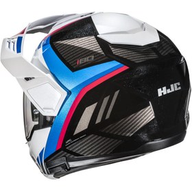 Resim HJC İ80 Imes MC21 Çene Açılır Motosiklet Kaskı Mavi Beyaz Kırmızı 