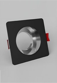 Resim YCL TEKLİ PLASTİK KASA (SİYAH-KROM) KARE - YUVARLAK KESİM 