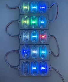 Resim 12 Volt Dar Açılı 3'lü Modül Led RGB - 5 Adet 