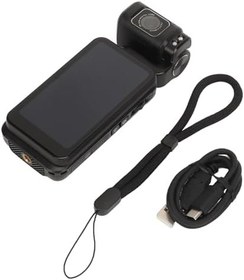 Resim 5K Video Kamera Kamerası - 10x Dijital Zoom, Döndürülebilir Dokunmatik Ekran, 120 ° geniş açı Ve 3250mAh bataryalı 36MP WiFi Vlogging Kamera - 64GB Depolama Desteği Içerir 