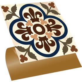 Resim Kendinden Yapışkanlı Banyo Mutfak Kaplama Fas 05 Desenli Pvc Karo 30X30 cm (33 Adet) 3m2 