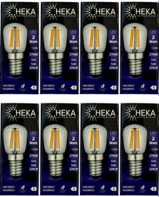 Resim Heka 2w 22w 2700k Sarı Işık E14 Duylu Led Rustik Ampul 8 Adet 