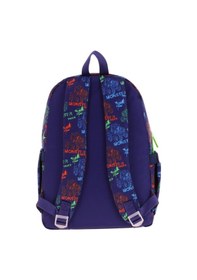 Resim Kaukko Kids Erkek Çocuk Armalı Kamyon Desenli İlkokul Okul Sırt Çantası Dört Bölmeli - Lacivert Yeşil - L5279 Lacivert - Yeşil 