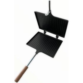 Resim Taşhan Iç Teflon Ocak Üstü El Tost-ekmek Kızartma Makinesi 17x23 cm 