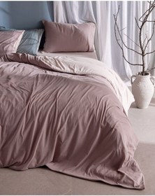 Resim Madame Coco Lumi Çift Kişilik Pamuklu Penye Lastikli Nevresim Takımı - Pudra 8684427198919 Pudra 