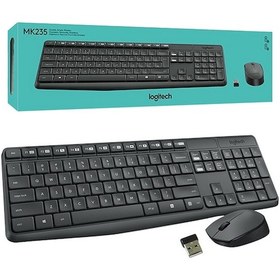 Resim Logıtech Mk235 Q Tr Kablosuz Klavye Mouse Set Gri 