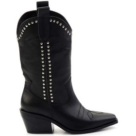 Resim Siyah Hakiki Deri Kadın Bot & Bootie K02041200003 Siyah 