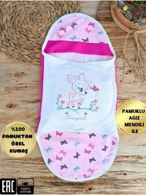 Resim Tomuycuk Kız Bebek Battaniyesi Uyku Tulumu Kundağı %100 Pamuklu Ortopedik Hastane Çıkışı Yenidoğan 0-9ay 
