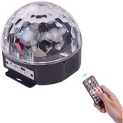 Resim Leezsing 9 Renkli Led Disko Topu - Bluetooth, Mp3, Uzaktan Kumandalı Parti Işığı 