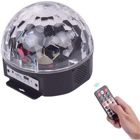 Resim Leezsing 9 Renkli Led Disko Topu - Bluetooth, Mp3, Uzaktan Kumandalı Parti Işığı 