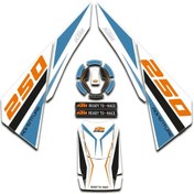 Resim Redline Grafik Ktm Adventure 250 2020-2024 Beyaz Turuncu Tank Pad Set Redline Grafik 