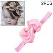 Resim Sones 2 Adet Bebek Kafa Bandı Kurdele Şifon Fiyonk Çocuk Saç Bandı Şapka Pembe Diğer 