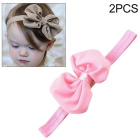 Resim Sones 2 Adet Bebek Kafa Bandı Kurdele Şifon Fiyonk Çocuk Saç Bandı Şapka Pembe Diğer 