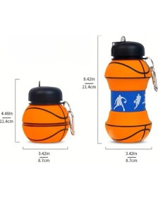 Resim Basketbol Topu Tasarımlı Akordiyon Su Şişesi 