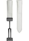 Resim Sones Samsung Galaxy Uyumlu Watch5 40mm / 44mm Düz Dokuma Hakiki Deri Watch Band Siyah Toka 