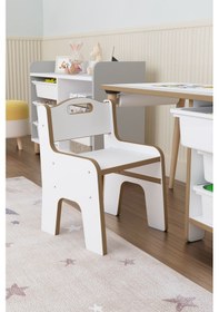 Resim 3 Çekmeceli Aktivite Masası Çocuk Masa Sandalye Seti Oyuncak Dolabı -tek Sandalyeli -rulo Seti Dahil Çok Renkli 