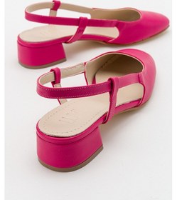 Resim Luvishoes 66 Fuşya Cilt Kadın Topuklu Sandalet Fuşya 
