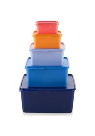 Resim Tupperware Kare Saklama Kabı 5'li Set 