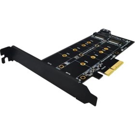 Resim Alfais 4898 M.2 Nvme M+B Key Ngff SSD To Pci-E 3.0 X4 Sata Çevirici Dönüştürücü Adaptör Kartı 