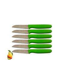 Resim Sürbısa 6 Adet Çimen Yeşili 61007 Meyve Bıçağı Boy 7.5 CM 