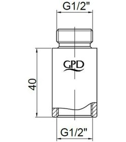 Resim Gpd Musluk Batarya Uzatma 4 Cm Uzt06 Krom 