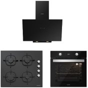 Resim Silverline BO6504B01 - CS5335B02 - 3481 Flam 60 Siyah Ankastre Set 