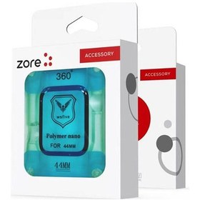 Resim Ekılıf - İos Watch 44mm Uyumlu - Ekran Koruyucu Kavisli Polymer Nano Ekran Koruyucu + Kolay Uygulama Aparatlı - Şeffaf 