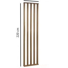 Resim 50CM x 220CM Ahşap Çıtalı Paravan Oda Ayırıcı Seperatör Duvar Dekor 50CM x 220CM 