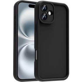 Resim prolysus Apple iPhone 16 Plus Kılıf Kamera Korumalı PRL Ananas Kapak - Siyah 