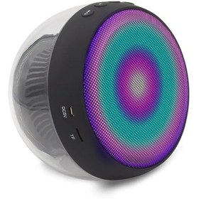 Resim 3D Led Işıklı USB SD FM Destekli Ses Bombası Bluetooth Hoparlör 