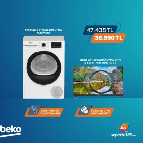 Resim Beko 9 kg Kurutma Makinesi + TV Seti 