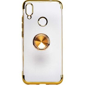 Resim Xiaomi Redmi Note 7 Kılıf Gess Manyetik Selfie Yüzüklü Lazer Silikon Kapak Gold 