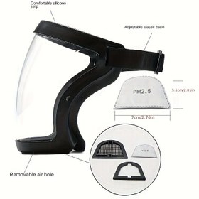 Resim 5 Renk Seçeneği 1 Maske 10 Filtre Pedli, Çizme, Tarım ve Trimming İçin Uygun, Hafif ve Nefes Alabilen Tasarım Açık Hava Çalışması Maske, Önerilen Şükran Günü Hediyesi 