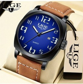 Resim Fochsia Lıge Erkekler Gece Parlayan Tarihli Çinko Alaşım Kasa Deri Kordon Mavi Kadran İş Öğrenci Hediye Kol Saati Diğer 