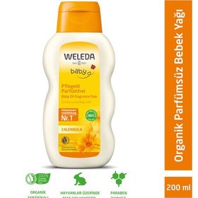 Resim Weleda Calendula Organik Parfümsüz Bebek Yağı 200 ml 