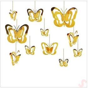 Resim 3 Boyutlu Döner Sarkıt 11 Adet Kelebek Tavan Süs Seti 0 - 99 