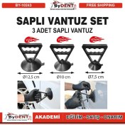Resim Pdr Boyasız Göçük Düzeltme Saplı Vantuz 3 Lü Set 