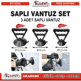 Resim Pdr Boyasız Göçük Düzeltme Saplı Vantuz 3 Lü Set 