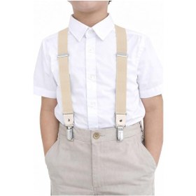 Resim Hapshoe Kids Ayarlanabilir Klipsli Krem Çocuk Kemer Pantolon Askısı Krem 