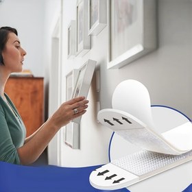 Resim 24 Adet Büyük Resim Asma Şeridi, Zararsız Asma Çerçevesi, Ağır Yük Asma Şeridi, Alet Gerektirmeyen Asma Şeridi, Çivi Asmaya Gerek Yok, Çıkarılabilir ve Zararsız, Su Geçirmez Çerçeve Kanca 