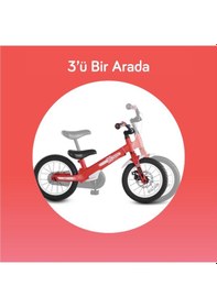 Resim Smartrike Xtend 3'ü 1 Arada Büyüyen Çocuk Bisikleti, 3-7 Yaş İçin Dengeden Pedala Eğitim Bisikleti Kırmızı 