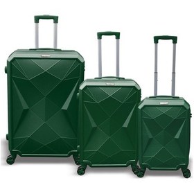 Resim Coral High Diamond ABS Yeşil 3'lü Valiz Seti 16610 Yeşil 