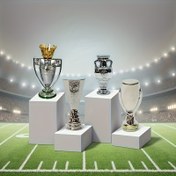 Resim Mini Futbol Kupası Modeli - Gerçekçi Tasarım ile Altın Halka ve Yeşil Alan, Spor Tutkunları, Araba Aksesuarları ve Ev Dekoru için İdeal, Elektrik Gerektirmez, Spor Hayranı Hediyesi | Detaylı Minyatür | Dayanıklı Spor Koleksiyonu 