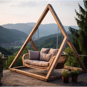 Resim Bamena Wood Afla Ahşap Salıncak 