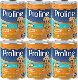 Resim Pro Line Kuzu Etli ve Bal Kabaklı Yetişkin Köpek Konservesi 6 x 395 G 