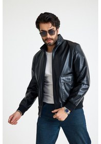 Resim Franko Armondi Klasik Reguler Erkek Deri Ceket E36-kd-k-07-24218 Siyah 