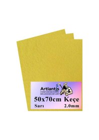 Resim Sarı Keçe 50x70 Cm 2.0 Mm 3 Adet Renkli Hobi Keçesi Elişi Keçesi Anasınıfı Kreş Okul Öncesi 