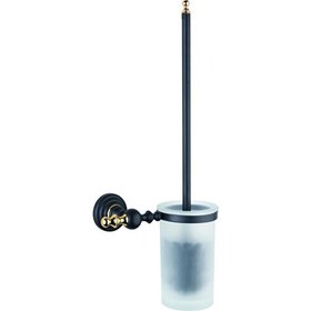 Resim Saray Banyo Artemis Siyah Gold Klozet Fırçası 