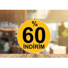Resim 3M Mağaza Dönkartı %60 Indirimii Yazılı Çift Yön Baskılı Dönkart 