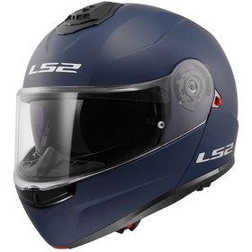 Resim Ls2 Strobe 2 Çene Açılır Kask Mat Navy Mavi 